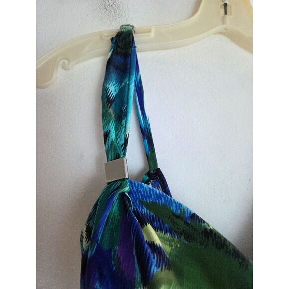 Miraclesuit Women "Useppa Siren" Blue Green Floral 1 Piece Bathingsuit size 16 - Picture 4 of 7
